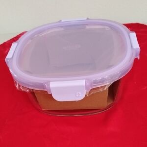 D- NWT Ello Lavender Glass Storage Container